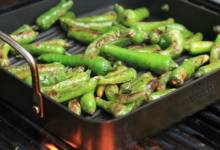 grilled sesame-soy shishito peppers