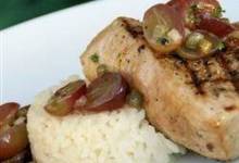 Grilled Tuna Steaks with Grape and Caper Salsa