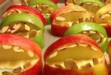 Halloween Fruit Apple Teeth Treats