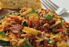 Harvest Tomato-Basil Rice with Pancetta