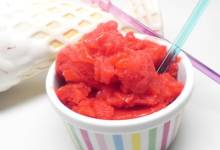 healthy and tasty strawberry sherbet