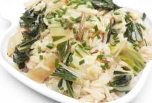 jasmine rice with bok choy