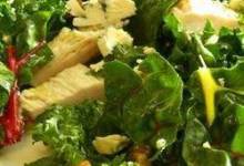 Kale, Swiss Chard, Chicken, and Feta Salad
