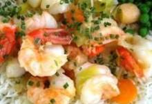 king prawn and scallop in ginger butter