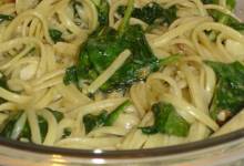 linguine with spinach and brie