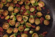 maple roasted brussels sprouts with bacon