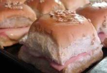 mini ham and cheese rolls
