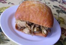 mushroom artichoke sandwich