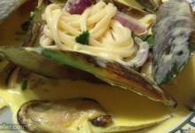 mussels in curry cream sauce