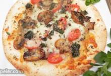 ndividual Mushroom Tortilla Pizza