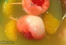 Non-Alcoholic Children's Halloween Punch with Eyeballs and Worms