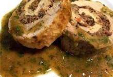 Pan Roasted Pork Tenderloin with a Blue Cheese and Olive Stuffing