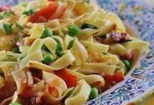 Pasta with Bacon and Peas