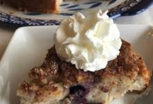 pear and blueberry cake