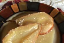 pears baked in amaretto cream