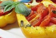 Peppers Roasted with Garlic, Basil and Tomatoes
