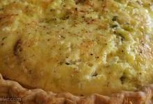 pesto, goat cheese, and sun-dried tomatoes quiche