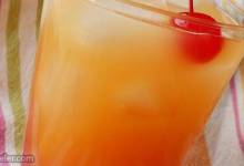 pineapple upside-down cake in a glass