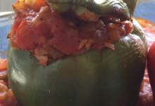plant-based stuffed green pepper
