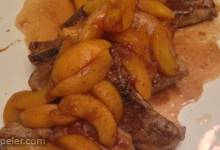 Pork Chops with a Riesling Peach Sauce