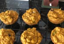 pumpkin spinach toddler muffins