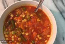Quick and Fast Vegetarian Vegetable Soup in a Hurry