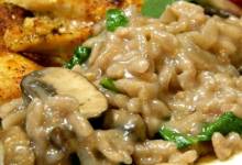 red wine risotto with mushrooms