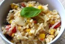 Risotto with Tomato, Corn and Basil