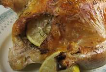 roast chicken with lemon, garlic, and rosemary