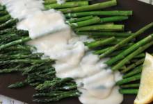 roasted asparagus with parmesan cream sauce