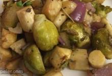 Roasted Brussels Sprouts and Parsnips