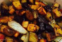 Roasted Pumpkin with Root Vegetables and Broccoli