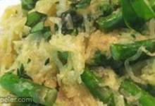 Roasted Spaghetti Squash with Asparagus and Goat Cheese