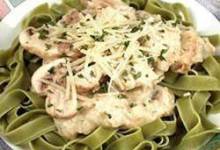 Salmon With Green Fettuccine