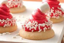 santa hat cookies