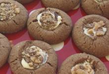 santa's chocolate thumbprint cookies
