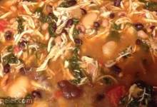 Slow Cooker Chicken Chili with Greens and Beans