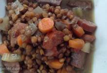 Slow Cooker Lentils and Sausage