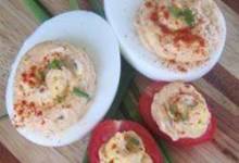 Smoked Salmon Deviled Eggs and Tomatoes
