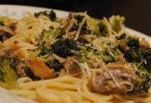 Spaghetti with Broccoli and Mushrooms