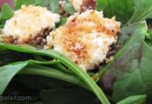 Spinach Salad with Baked Goat Cheese
