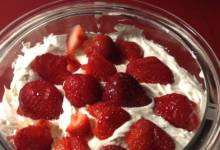 strawberries and cream trifle