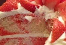 strawberry marble cake