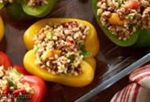 Stuffed Peppers with Ancient Grains and Roasted Peppers