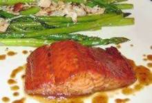 sweet and tangy glazed salmon