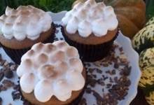 sweet potato cupcakes with toasted marshmallow frosting