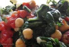 Swiss Chard with Garbanzo Beans and Fresh Tomatoes