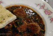 talian Spinach Soup with Meatballs