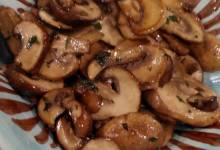 thyme-nfused sous vide mushrooms