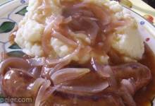 True Bangers and Mash with Onion Gravy